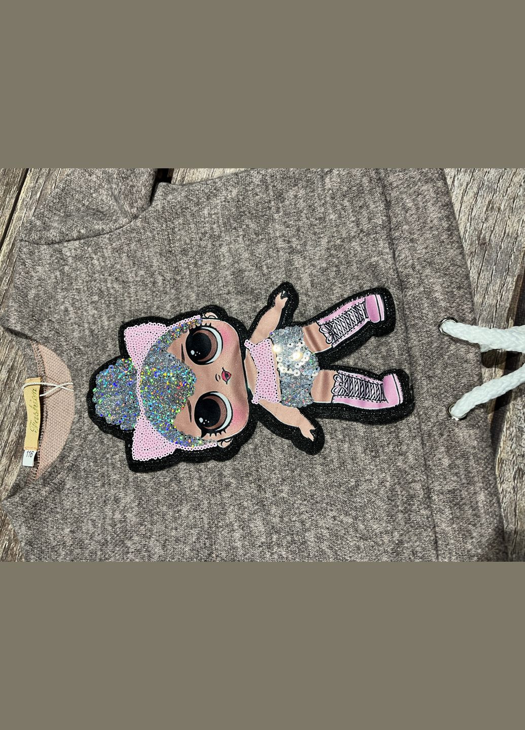 Fashion свитшот + снуд светло-коричневый