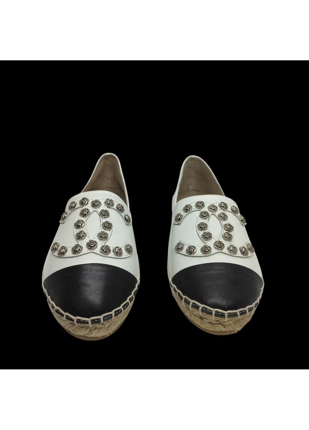 Белые эспадрилые женские мокасины (367084122)