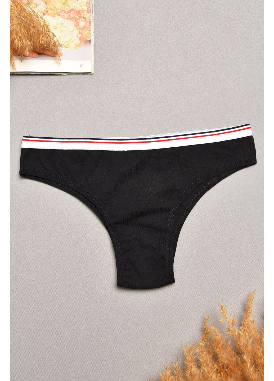 Труси жіночі чорного кольору Let's Shop (366303308)