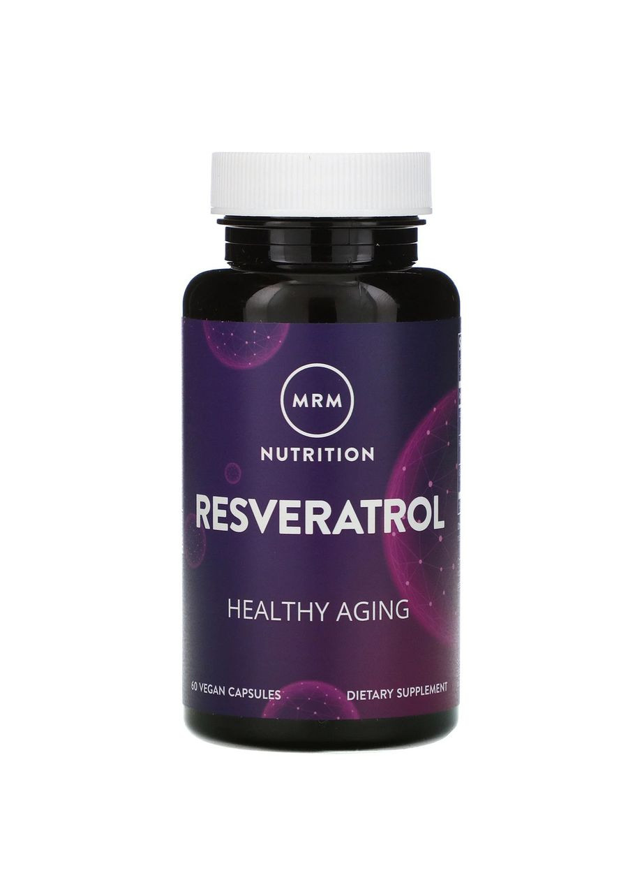 Ресвератрол 100 мг Resveratrol для сердца сосудов 60 веганских капсул MRM (263517377)
