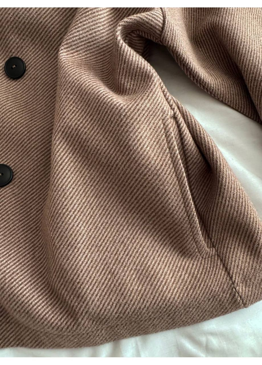 Бежевое демисезонное Женское пальто оверсайз No Brand