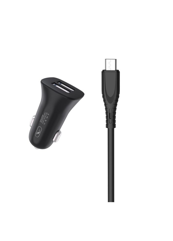 Автомобильное зарядное устройство SZ09V (2USB, 3.4A) Black (AZP-000111) + кабель microUSB SkyDolphin (368599740)