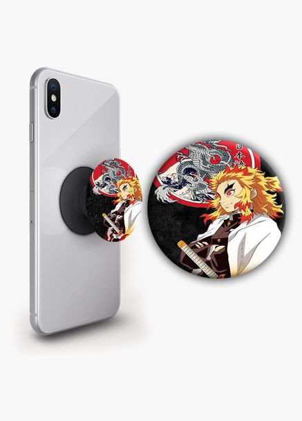 Тримач для телефону PopSockets Аніме Клинок, який знищує демонів #012 Чорний No Brand (304509173)