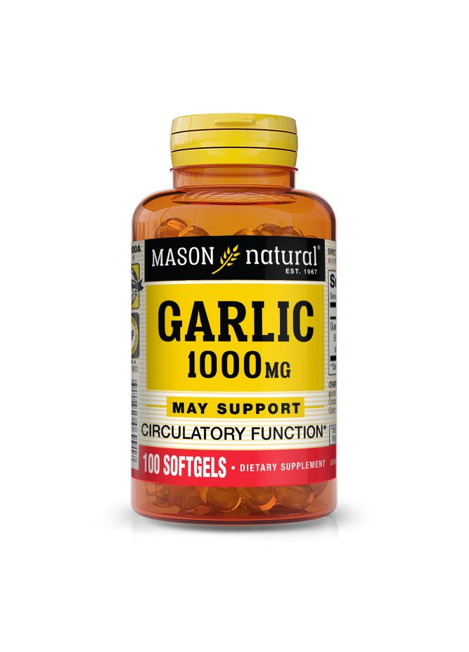 Натуральная добавка Garlic Oil 1000 mg, 100 капсул Mason Natural (334706446)