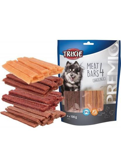 Ласощі Premio 4 Meat Bars для собак з куркою качкою бараниною та лососем 4х100 г (*) Trixie (322590463)