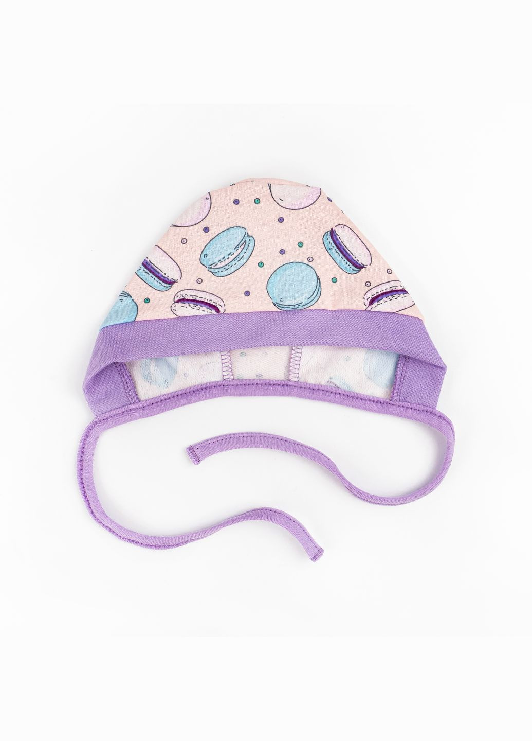 Чепчик на зав'язках з начосом для дівчаток Macaroons 40 dexter's (315687304)