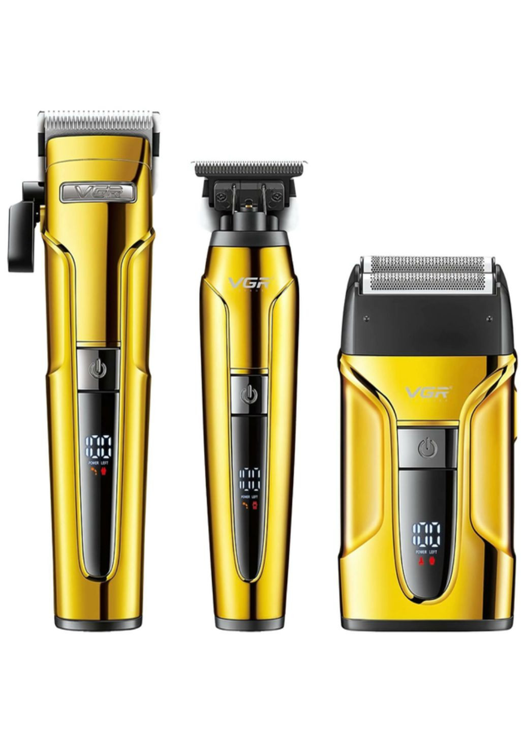 Акумуляторний комбо набір 3в1 -694 машинка для стрижки та триммер і шейвер для гоління Золотий VGR (317416663)