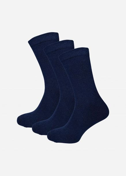 Набор носков Тепло Карпат Шерсть 3 пары 40-46 Синие Лео (276256681)