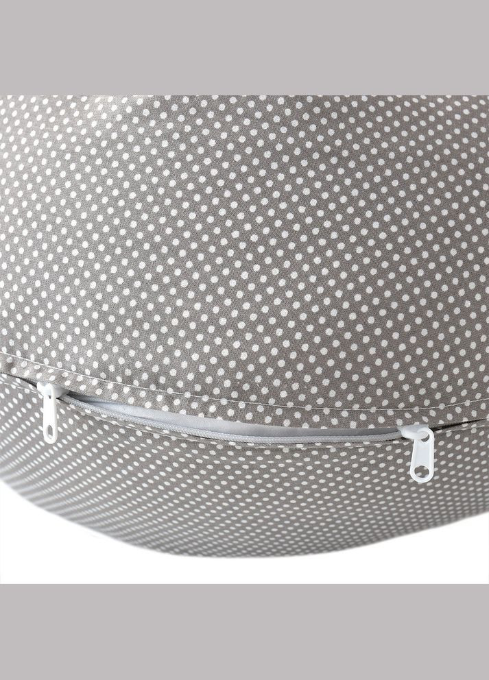 Подушка для беременных и кормления 30х190 см гипоаллергенная, наволочка из хлопка на молнии горошок PAPAELLA (367727623)