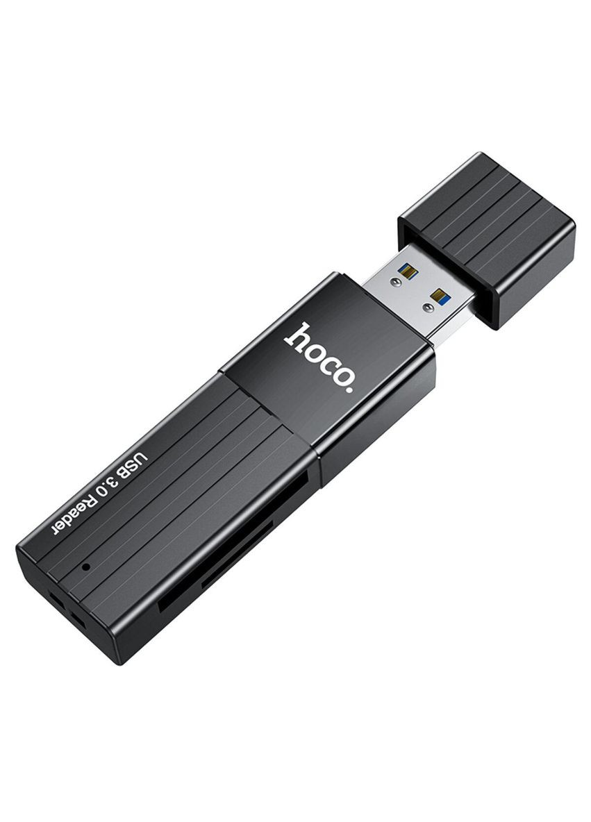 USB-хаб HB20 Mindful 2-in-1card reader(USB3.0) Black Hoco (337311167)