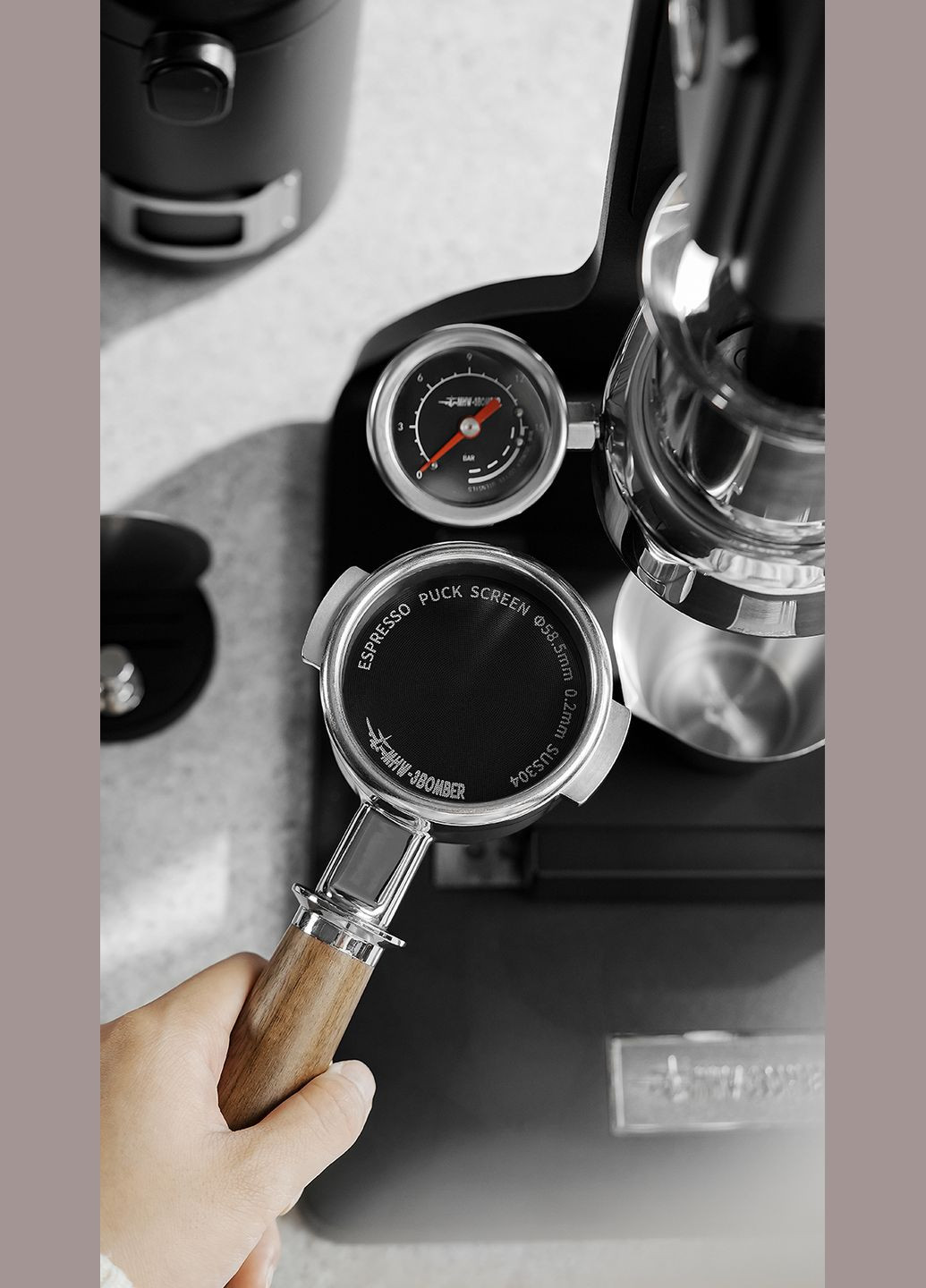 Металлический фильтр-сито для портафильтра 53,35мм/0.2мм Espresso Puck Screen Titanium Plated Черный (FG5641-OS) MHW-3BOMBER (366653312)