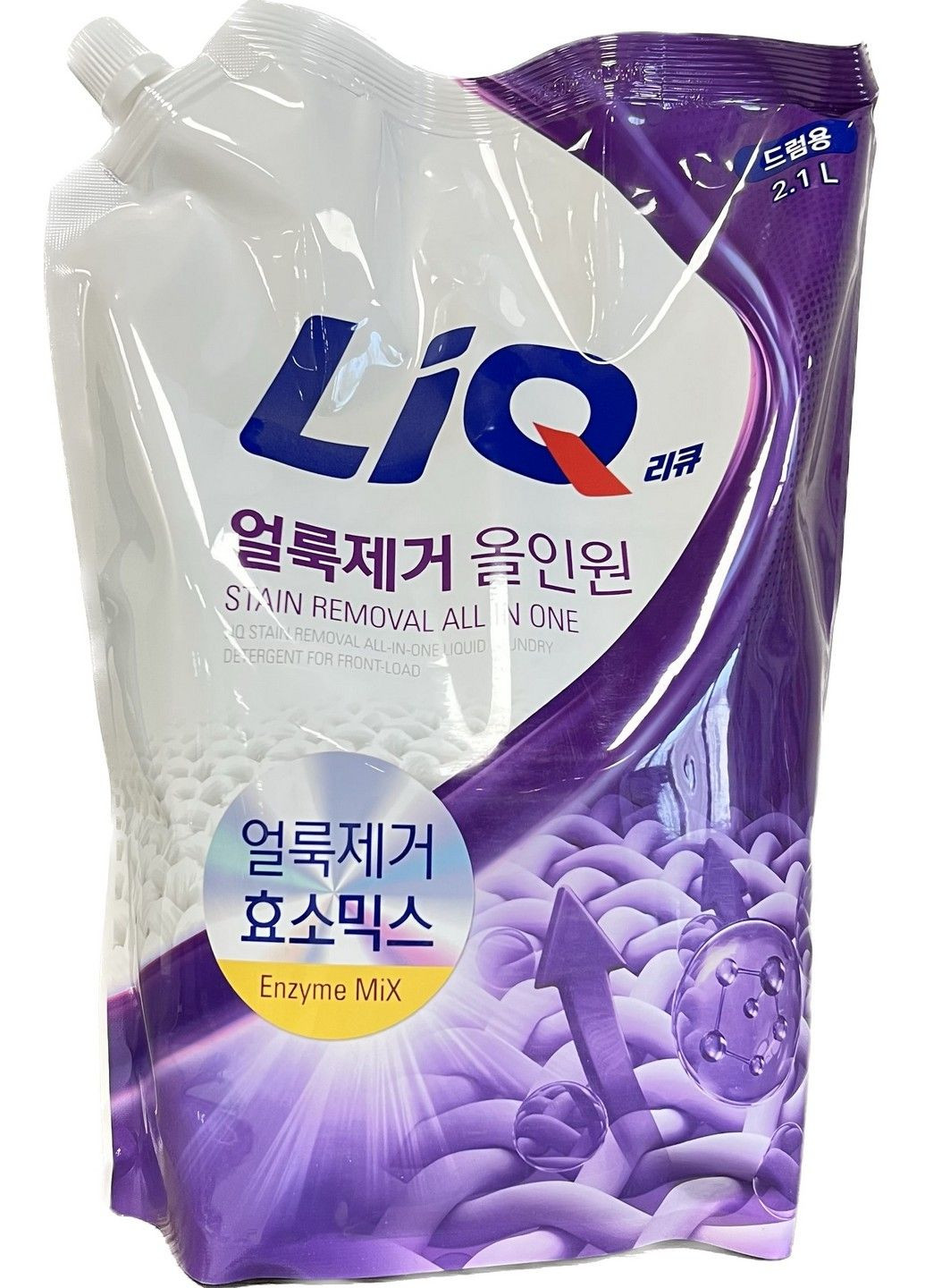 Жидкое средство для стирки и пятновыводения с энзимами (запасной блок), 2,1 л Aekyung (279555152)