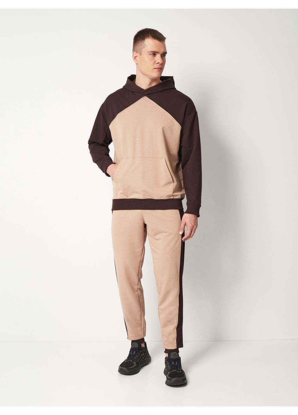 Коричневые спортивные, повседневный, кэжуал демисезонные джоггеры брюки Malta