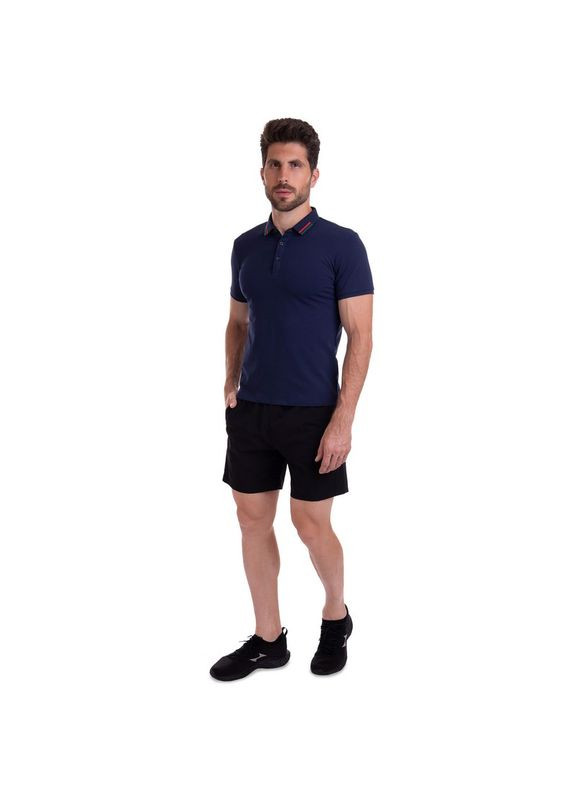 Комбинированная футболка мужская поло ld-7323 темно-синий (06506043) Lingo