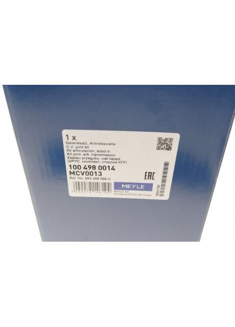 ШРУС зовнішній з пильником AUDI 80 (вир-во ) 100 498 0014 Meyle (366139866)