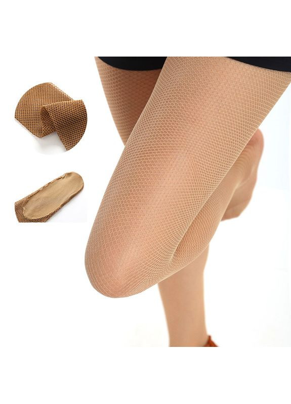 Колготки танцювальні професійні зі стопою бежеві No Brand (309556095)