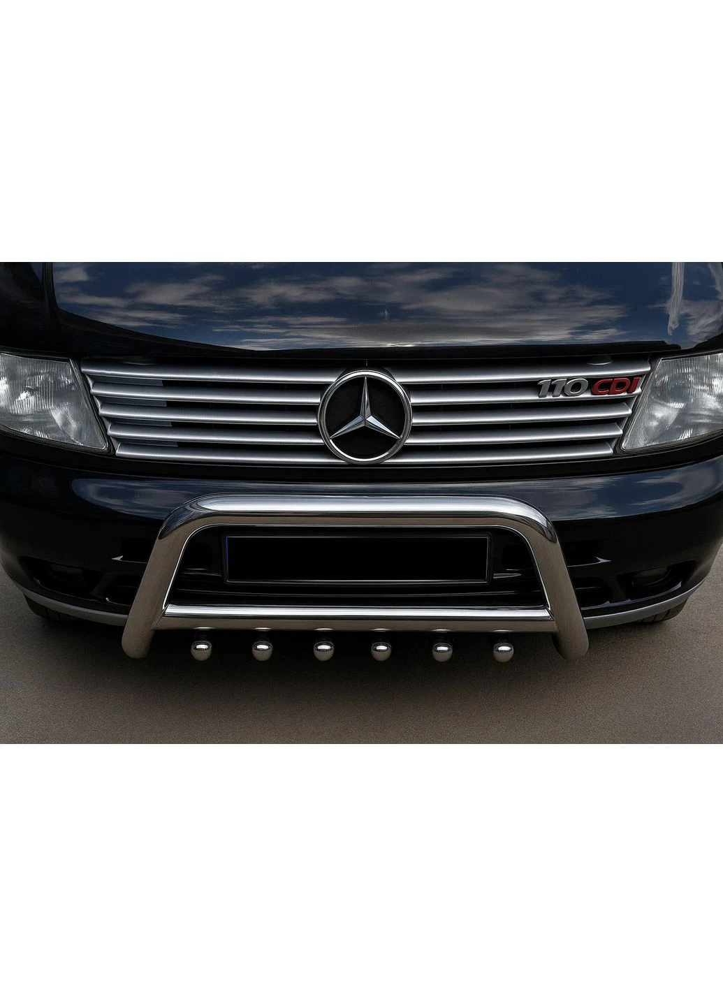 Накладки на решітку (10 частин, нерж) OmsaLine - Італійська нержавійка для Mercedes Vito W638 1996-2003 рр No Brand (391763799)