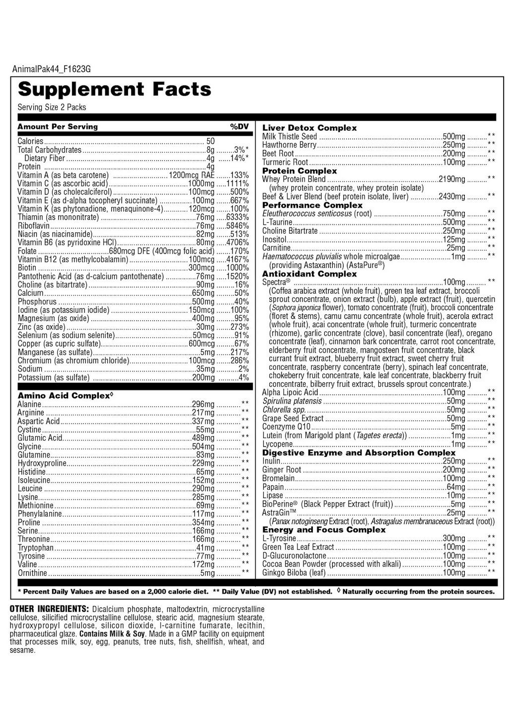 Витамины и минералы Animal Pak, 30 пакетиков Universal Nutrition (315871357)