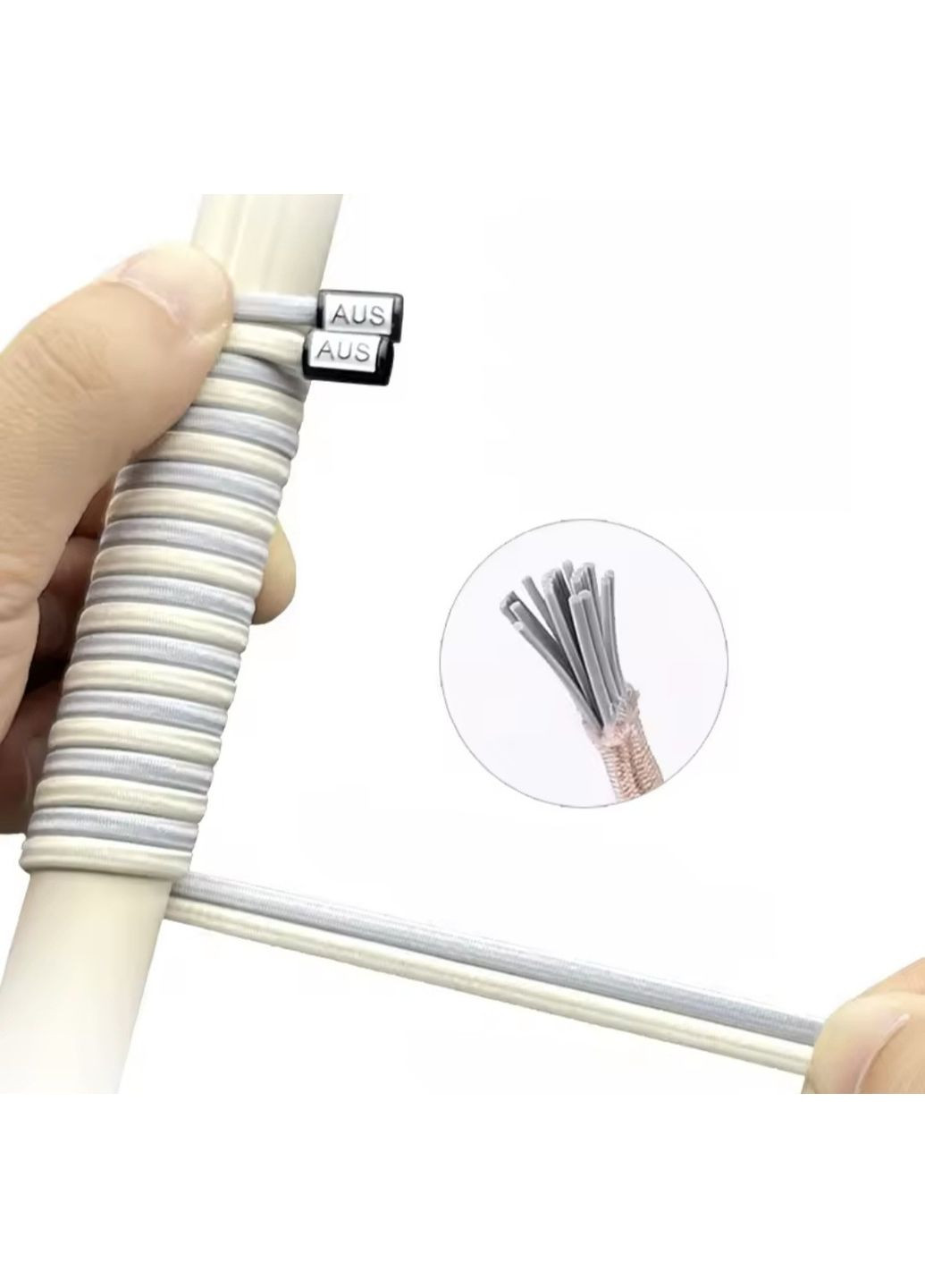 Шнурки еластичні без зав'язок з пластиковими фіксаторами China (356567261)