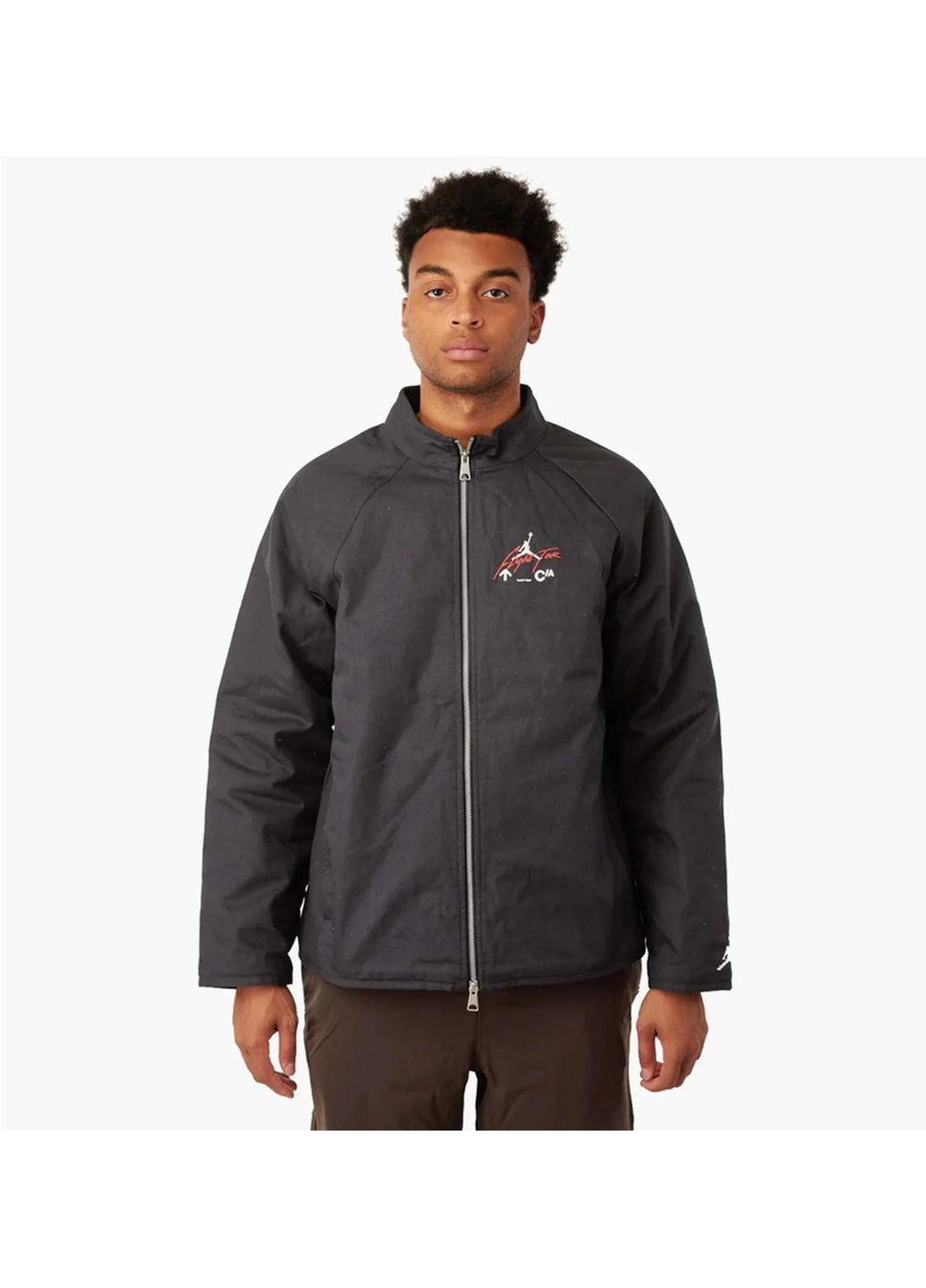 Чорна куртка чоловіча m j flt hrtg warmup jkt black dq7550-045 Air Jordan