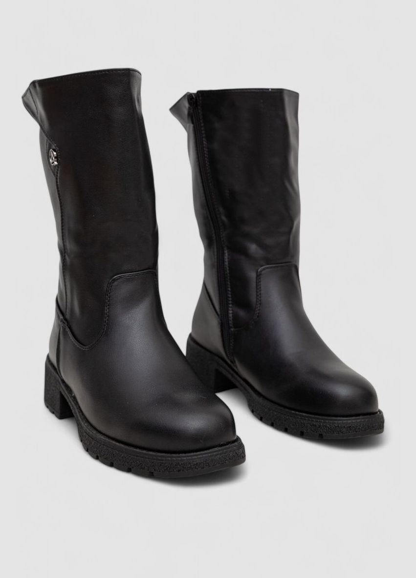 Зимние сапоги женские зимние на молнии Ager без декора