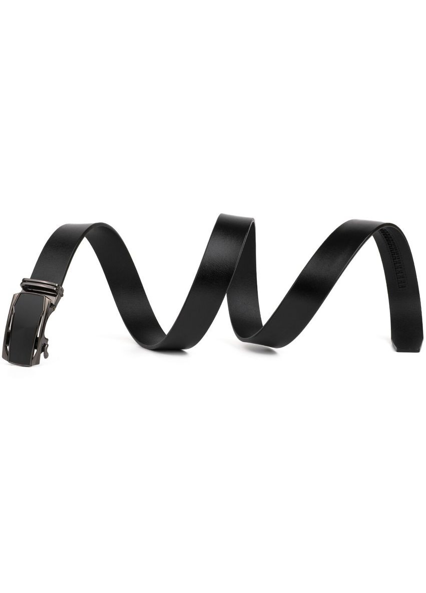 Чоловічий ремінь шкіряний із рамкою із затемненого металу 20277 Чорний Vintage (302972319)