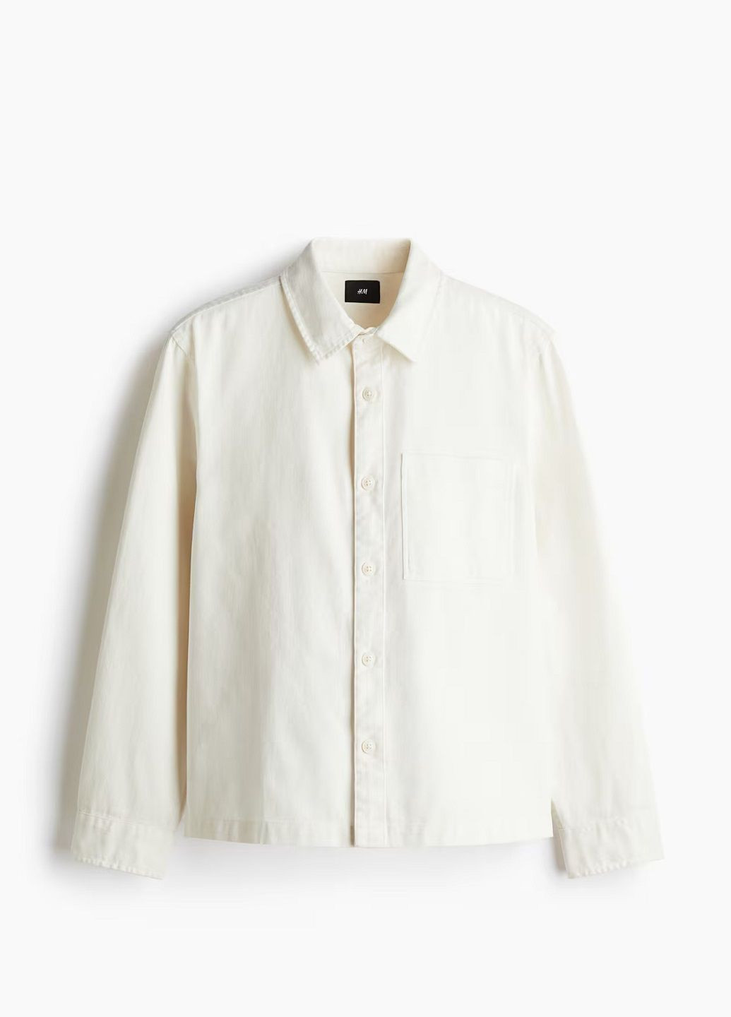 Белая кэжуал рубашка H&M