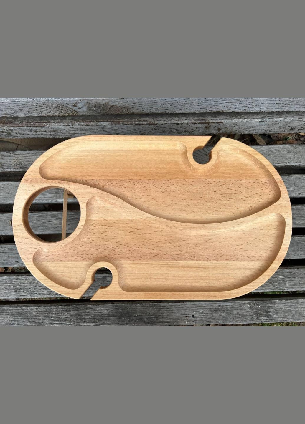 Дерев'яний винний столик Бук (Хвилька) No Brand (330774553)