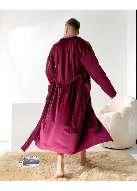 Халат велюровый мужской длинный домашний No Brand халат (370439018)