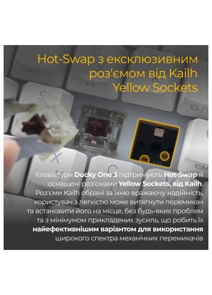 Клавіатура (DKON2167ST-RUAPXPWWWSC1) Ducky One 3 SF Cherry MX Red RGB UA USB White (358067544)