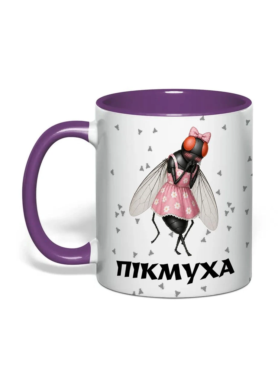 Чашка з друком "Пікмуха" 330 мл (колір фіолетовий) (41744) No Brand (393578823)