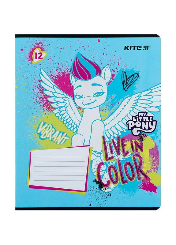 Зошит 12 аркушів, лінія, УФ лак+глітер, LP (LP24-234) Kite (362430871)