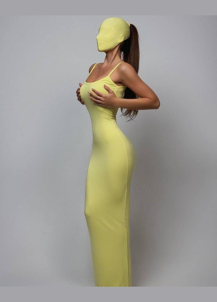 Желтое кэжуал платье N.Family однотонное