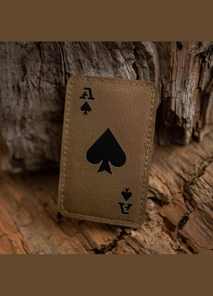 Нашивка Ace of Spades Laser Cut Coyote/Black M-TAC (315048040)