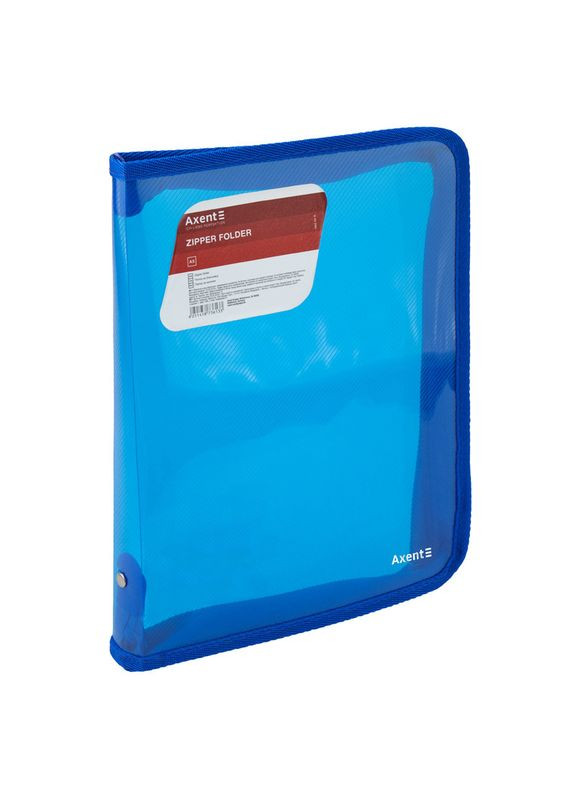 Папка B5 1802-22-А объемная, на блеск.прозрачная,синяя (48) Axent (322499433)
