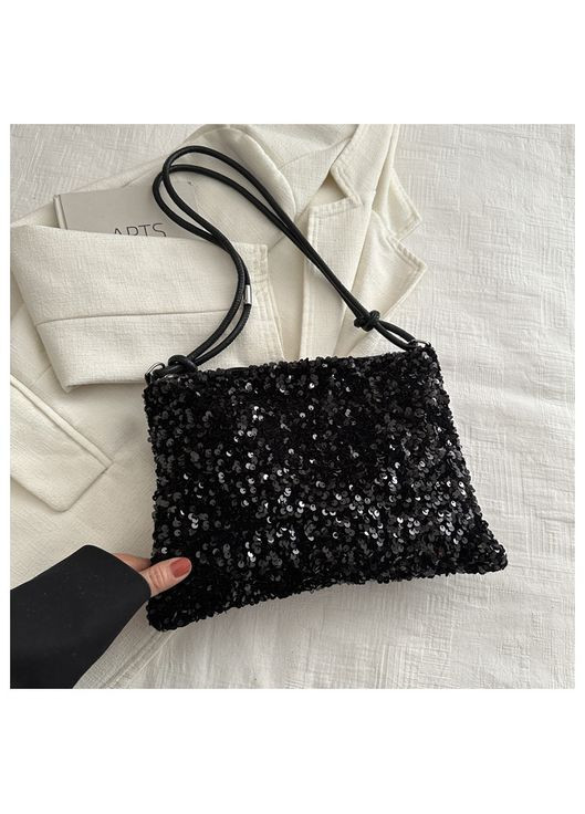 Женская сумка клатч с блестками черная КиП (293944995)