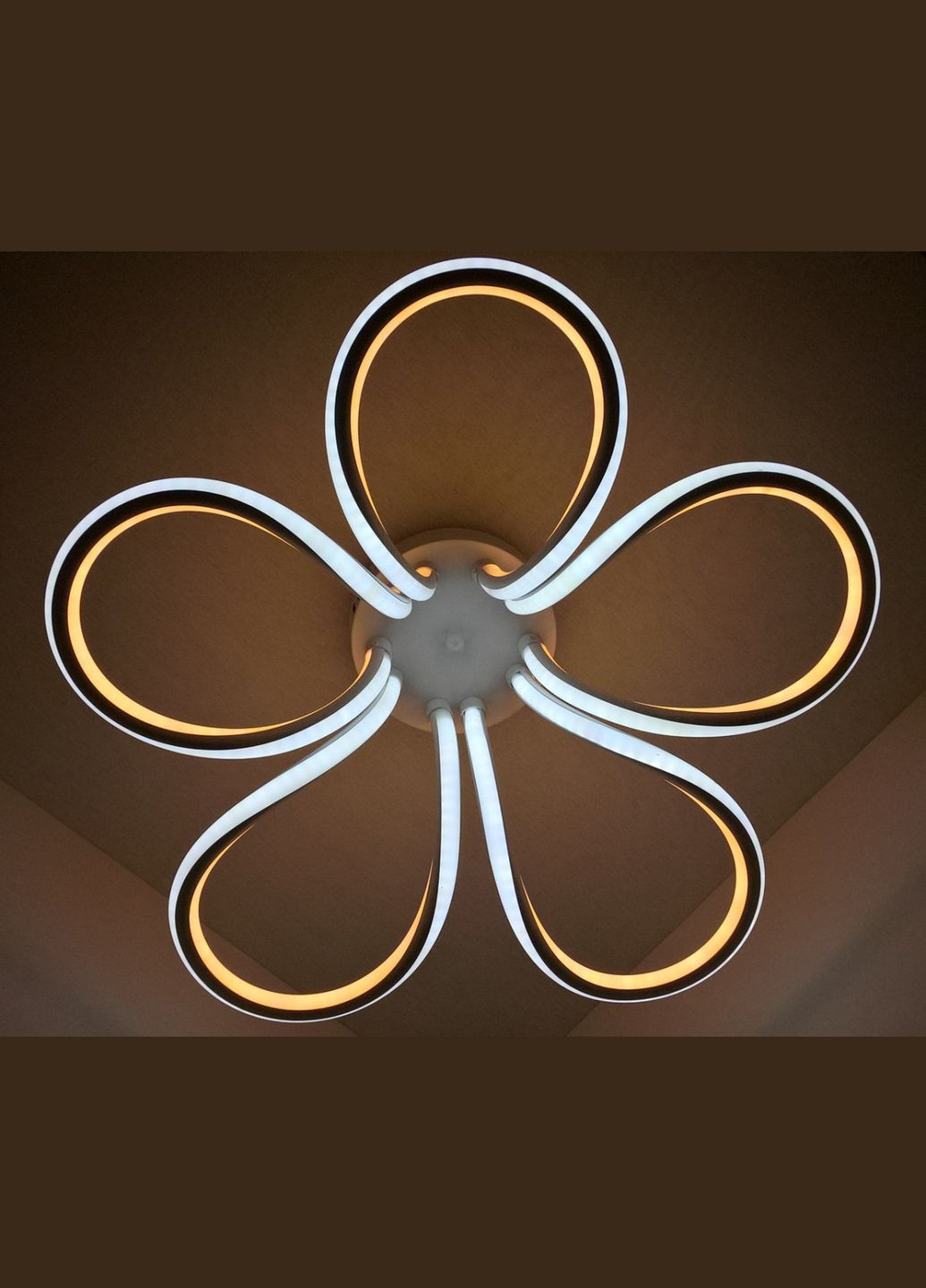 Люстра светодиодная потолочная LED светильник для квартиры на потолок лэд 25099 Белый 19х61х61 см. Sunnysky (364501219)