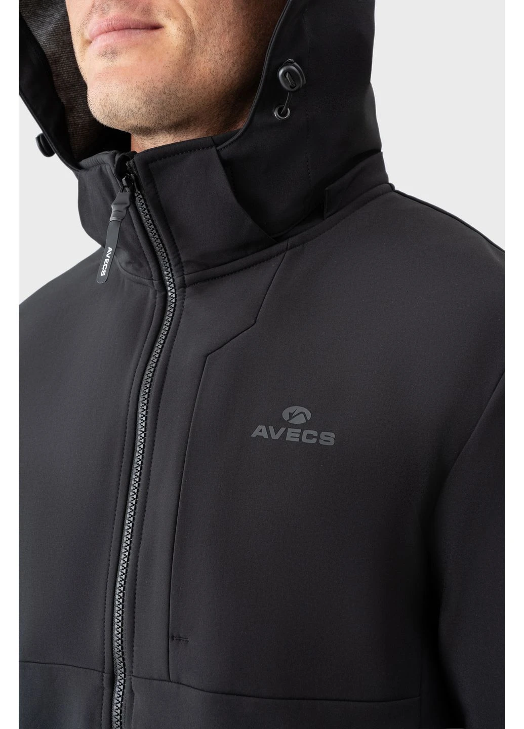 Черная демисезонная ветровка Avecs