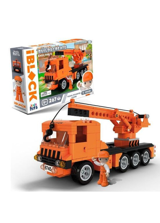 Конструктор Автокран 267дет., фигурка KH53/002/5 Iblock (362695584)