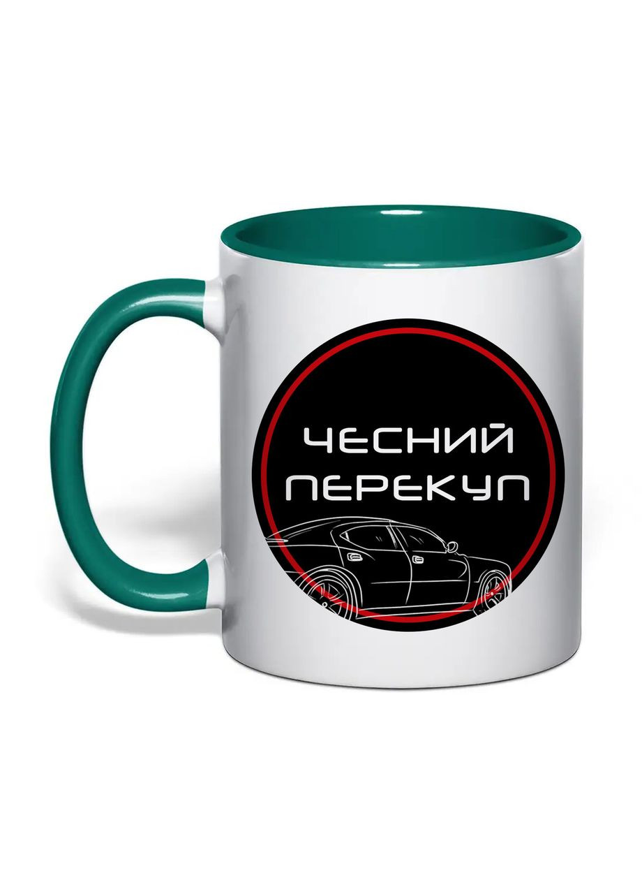 Чашка с печатью "Честный перекуп" 330 мл (цвет тёмно-зеленый) (34403) No Brand (369798431)