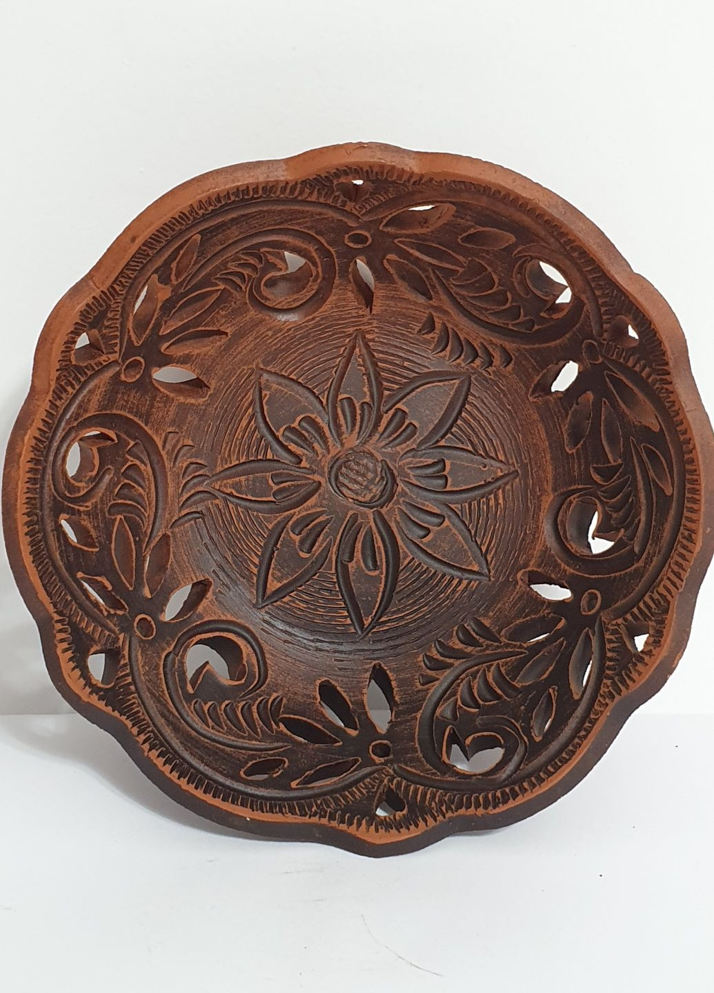 Цукерниця 16 см., з червоної глини No Brand (330028281)