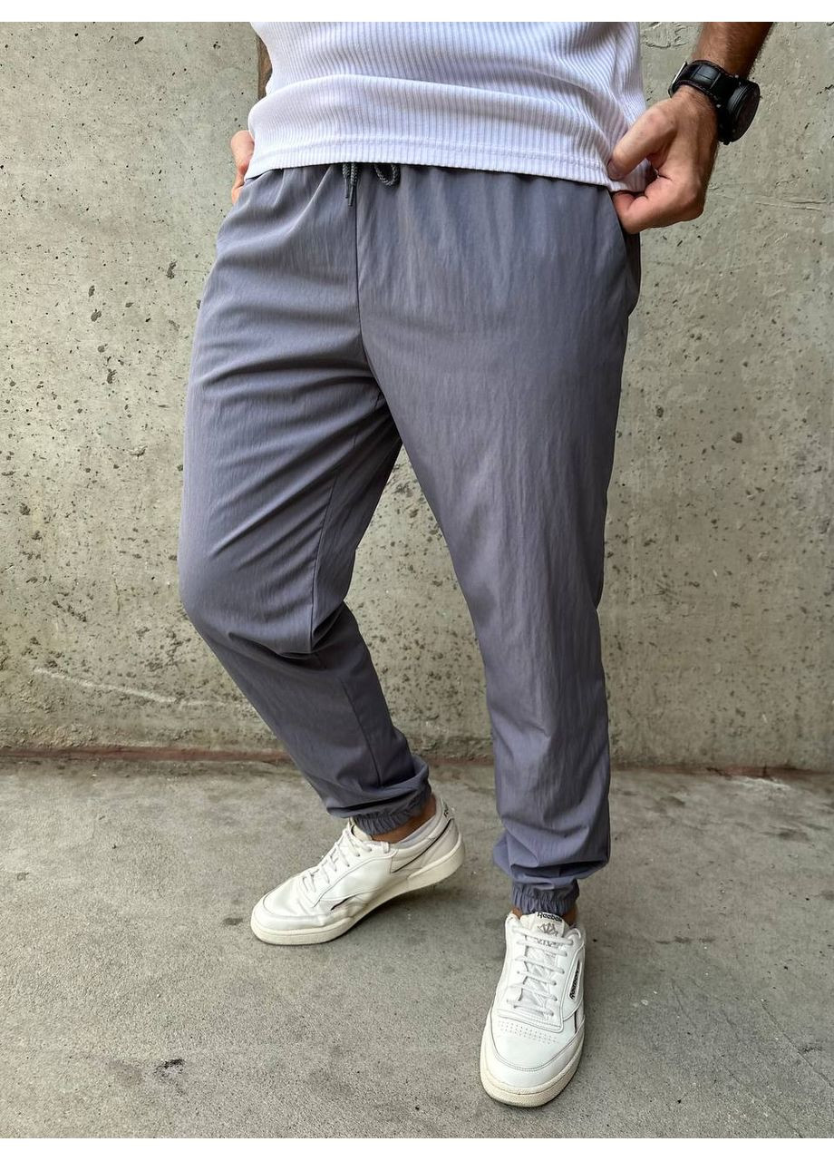 Серые классические демисезонные прямые брюки GD/GL Модний простір