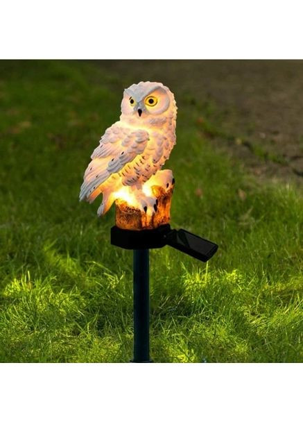 Садовый газонный светильник Сова на солнечной батарее водонепроницаемый 45 см. No Brand (351853855)