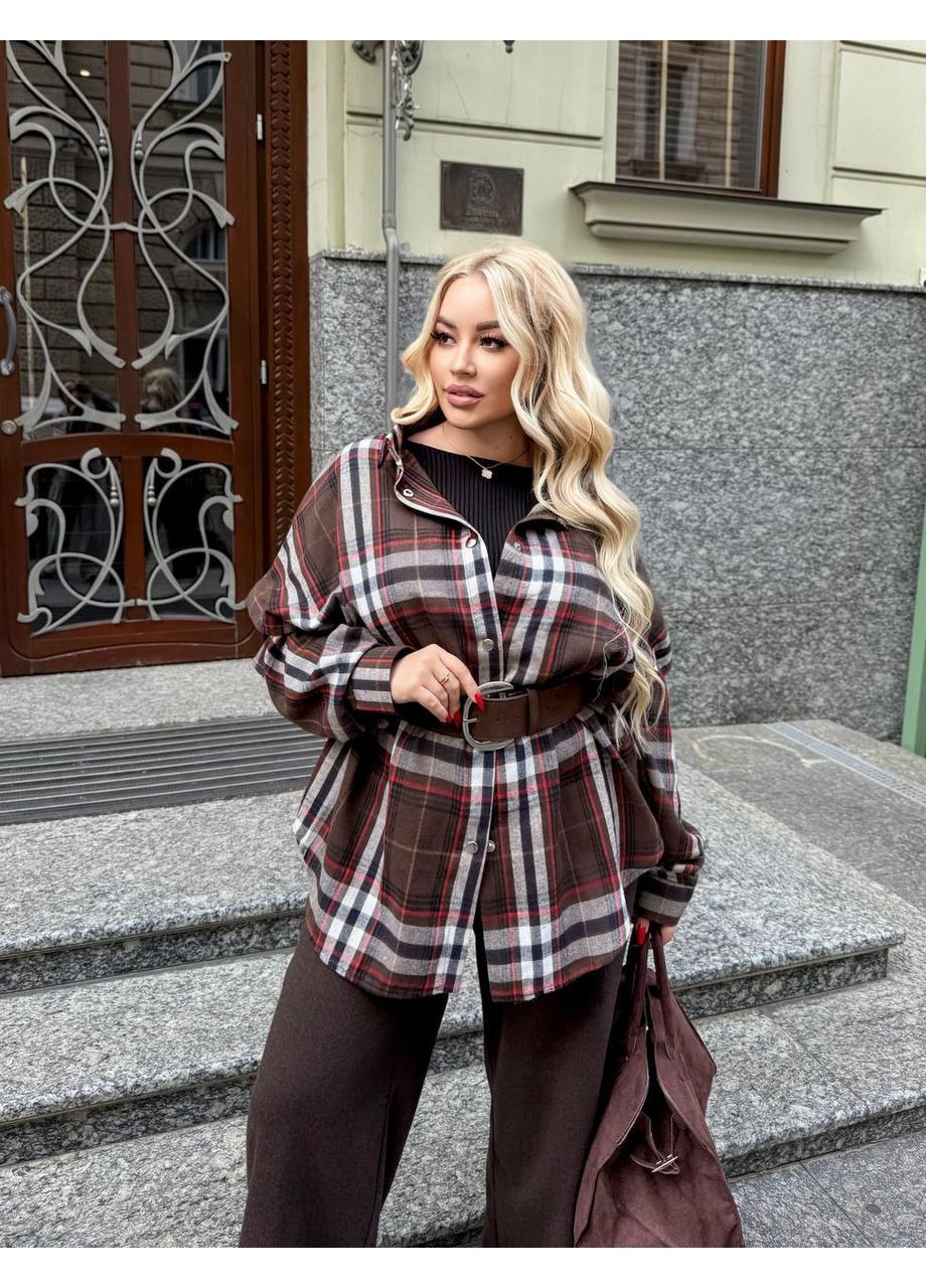 Фланелева сорочка з відстібними рукавами Osoblyva (363236766)