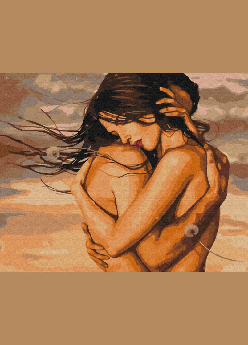 Картина по номерам Объятия в одуванчиках Романтика Пара влюбленных Люди на картинах Холст на подрамнике 40x50 BS52277 Brushme (322777524)