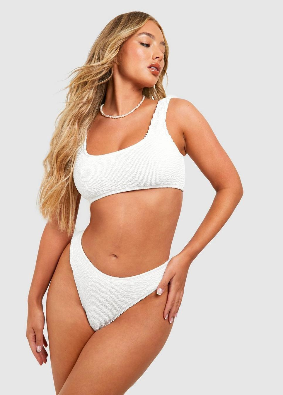 Белые купальные трусики Boohoo