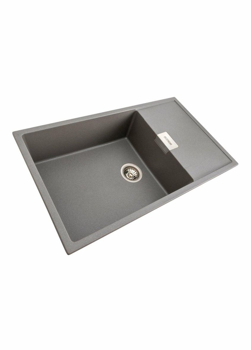 Гранітна мийка для кухні 8650 DIAMOND матова ( мусон) Platinum (342071684)