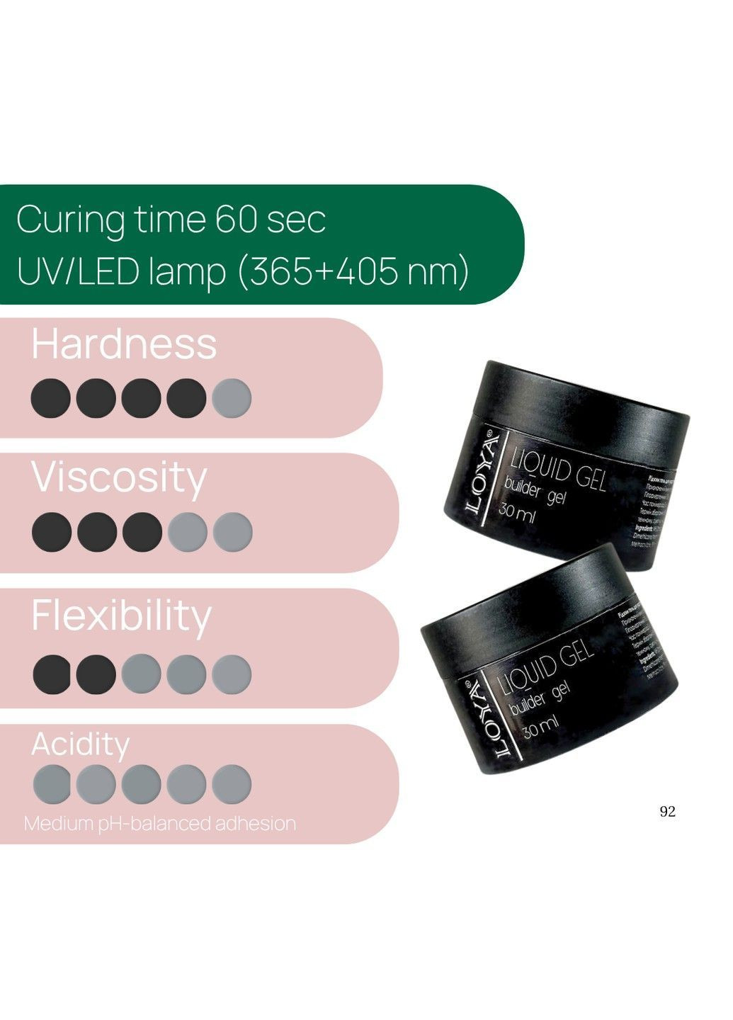 Рідкий гель Liquid Gel 53 Пудровий нюд 15 мл Loya (365061578)