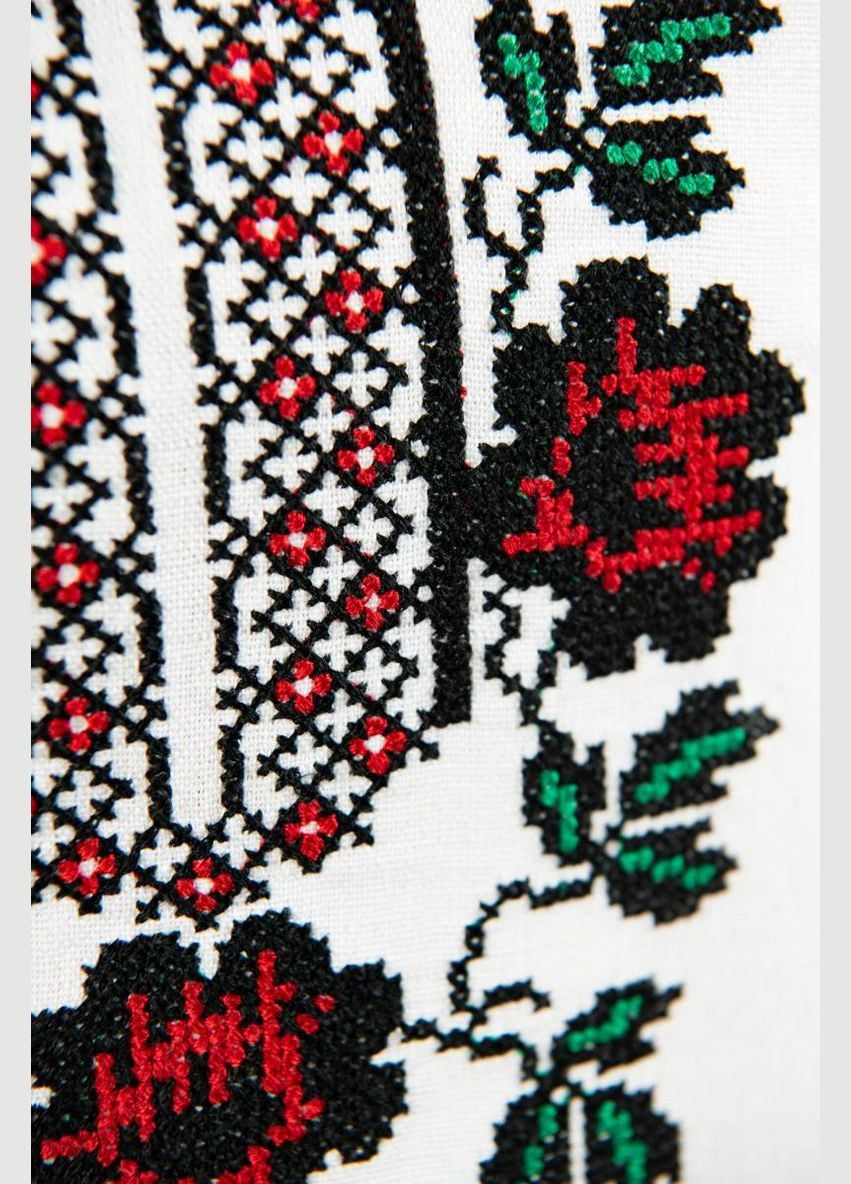 Белая вышиванка для девочки цветы Україна лен (321973035)