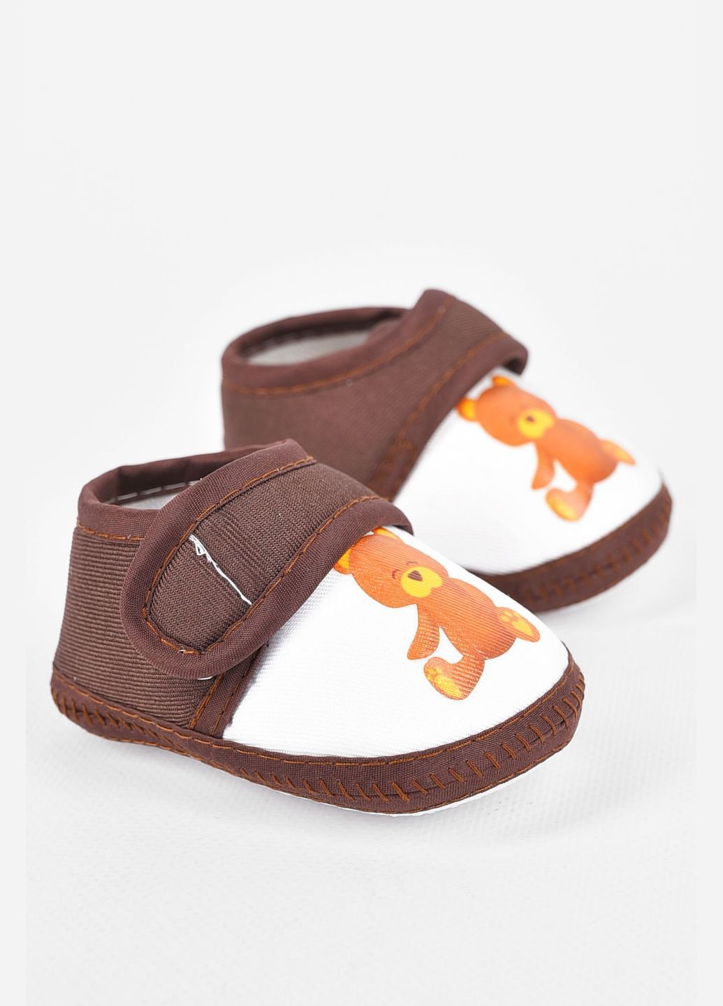 Коричневые пинетки детские коричневого цвета Let's Shop